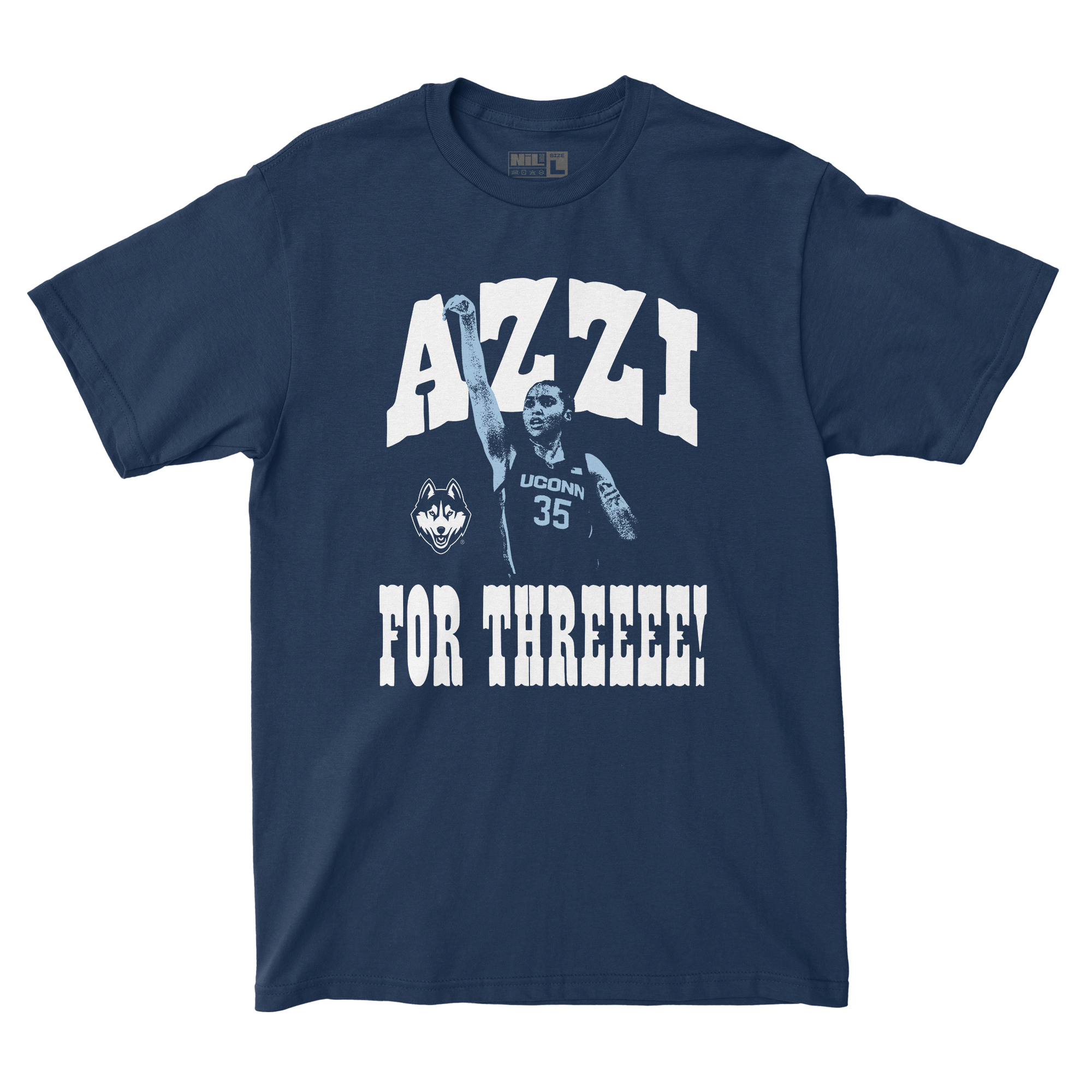 EXCLUSIVE RELEASE: Azzi Fudd Azzi For Three Navy Tee