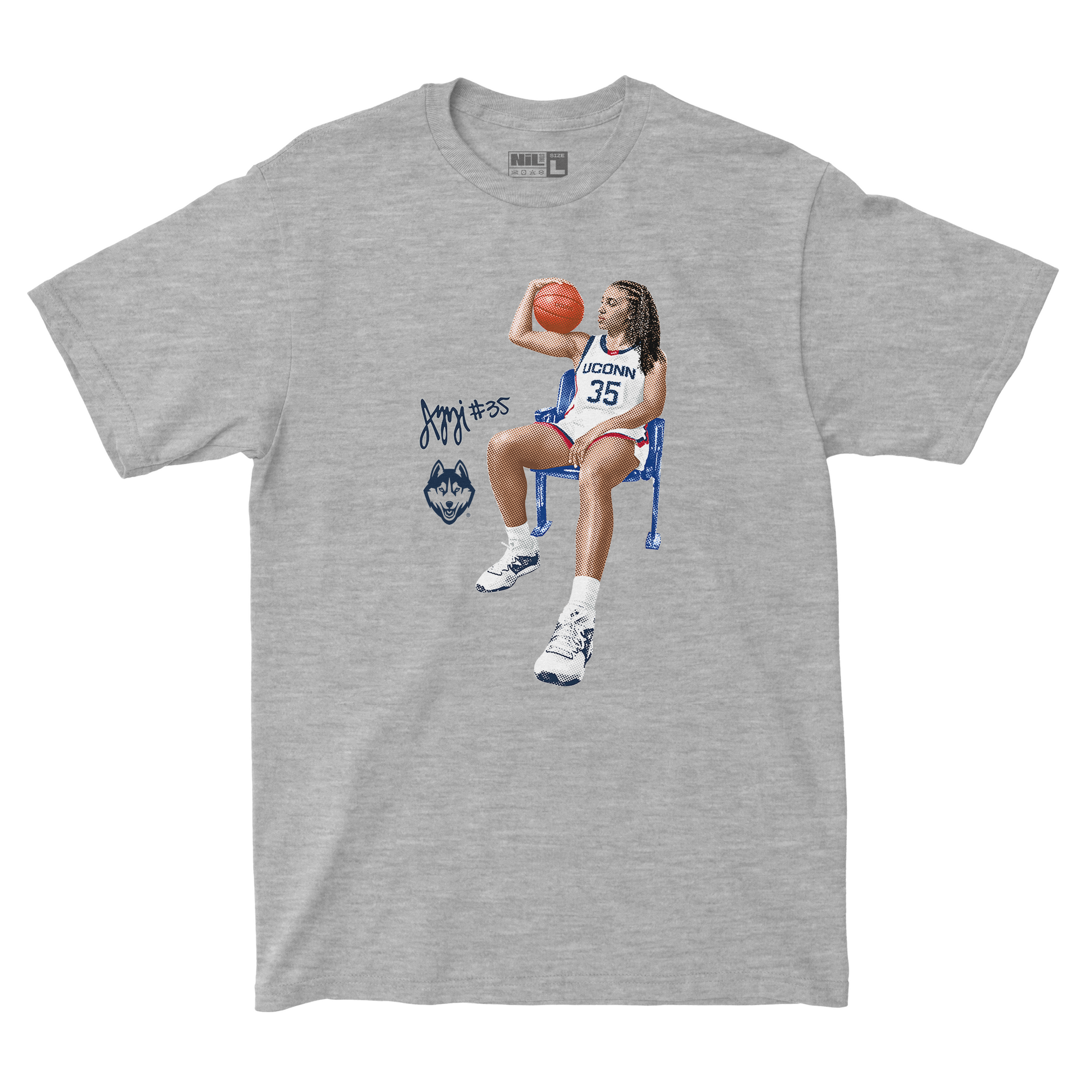 EXCLUSIVE RELEASE: Azzi Fudd Portrait Sport Grey Tee